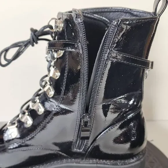 Talv Shoes Goth Black Chains & Buckle Platform Boots Women's Size 40 EU  / 10 US - Picture 9 of 10